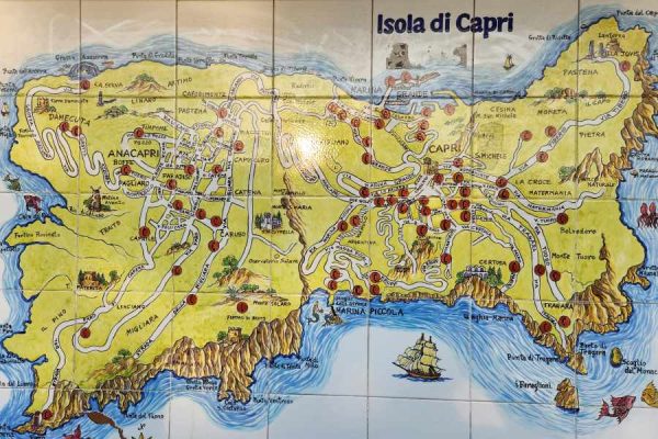 Capri Adası Haritası İtalya Capri