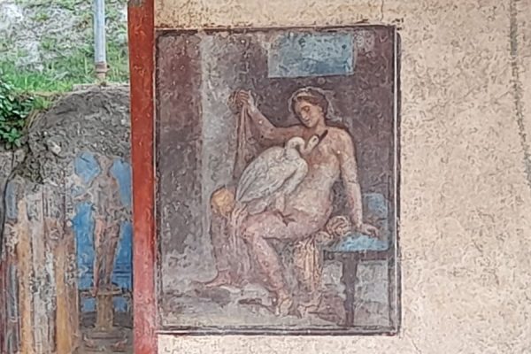 Pompei & Casa di Leda e il Cigno (Leda & Kuğu Evi) Fresk İtalya Pompei