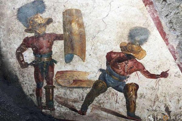 Pompei & Gladyatör Freski İtalya Pompei