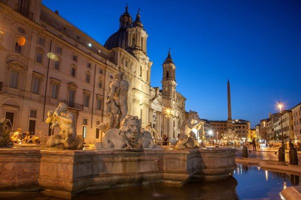 Roma & Navona Meydanı, Morolar Çeşmesi İtalya Roma