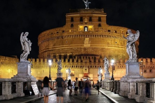 Roma & Sant'Angelo, Melek Kalesi Gece İtalya Roma