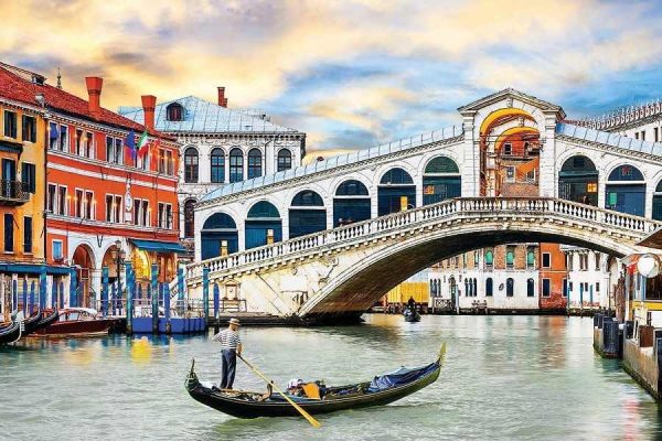 Venedik & Rialto Köprüsü İtalya Venedik